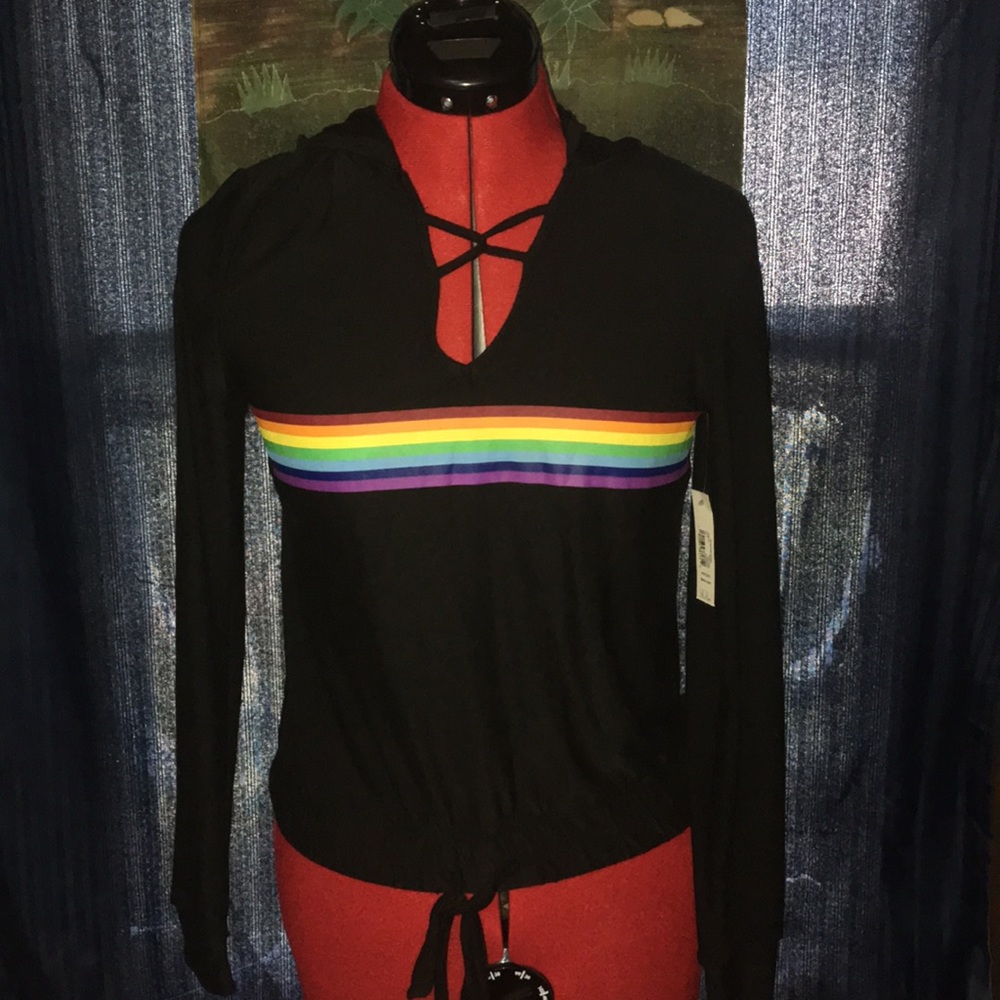 NWT No boundaries S/ch long sleeve hoodie blouse
